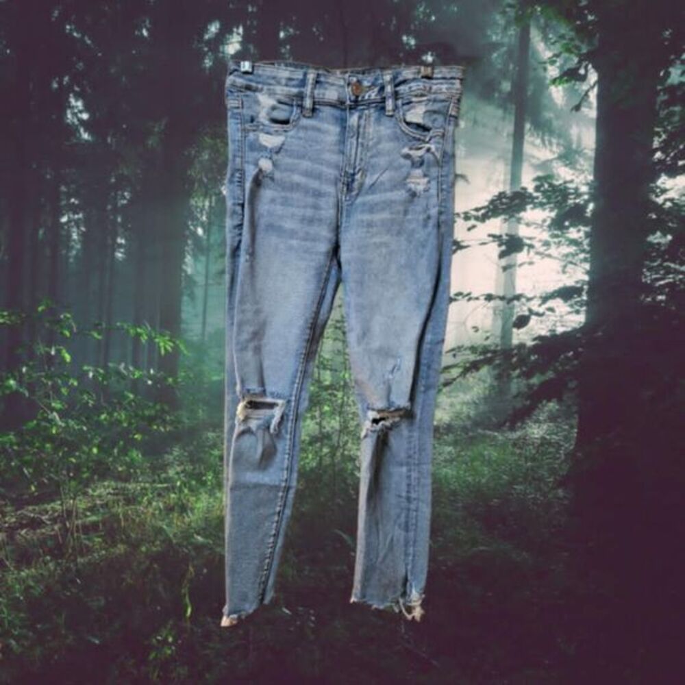 American Eagle Next Level Stretch Hi Rise‎ Jegging Crop Size 4 (OS351)